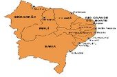 Mapa Região Nordeste Brasil