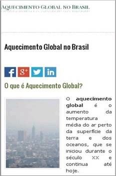 Aquecimento Global Brasil. 